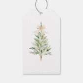 Elegante Persoonlijke Kerstboom Cadeaulabel (Achterkant)