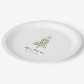 Elegante Persoonlijke Kerstboom Papieren Bordje (Gekanteld)