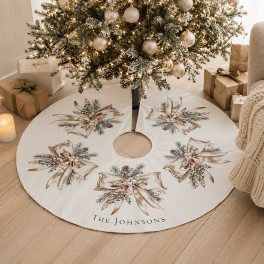 Elegante Persoonlijke Kerstboom Vloerkleed Rok
