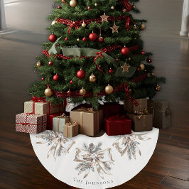 Elegante Persoonlijke Kerstboom Vloerkleed Rok