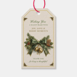 Elegante Persoonlijke Kerstcadeautag Cadeaulabel