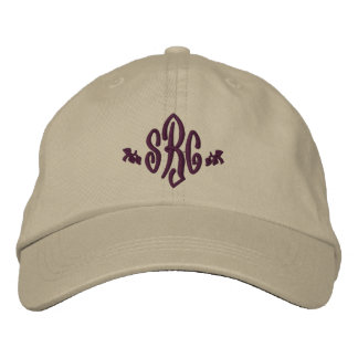 Elegante Persoonlijke Monogram Beginletters Geborduurde Pet