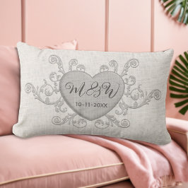 Elegante Persoonlijke Monogrammen Huwelijkscadeau  Kussen
