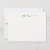 Elegante Persoonlijke Notitiekaart met Script (Voorkant)