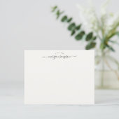 Elegante Persoonlijke Notitiekaart met Script (Staand voorkant)