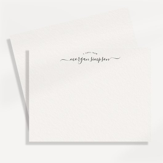 Elegante Persoonlijke Notitiekaart met Script