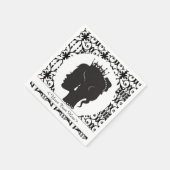 Elegante Persoonlijke Prinsessen Silhouet Servette Servetten (Hoek)