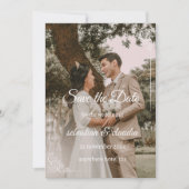 “Elegante Persoonlijke Save the Date Kaart” (Voorkant)