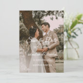 “Elegante Persoonlijke Save the Date Kaart” (Staand voorkant)