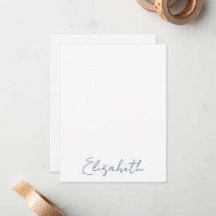 Elegante Persoonlijke Script Naam Notitiekaarten Notitiekaartje