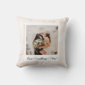 Elegante Persoonlijke Trouwfoto Kussen (Voorkant)