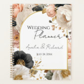 Elegante persoonlijke trouwplanner met bloemendesi planner (Voorkant)