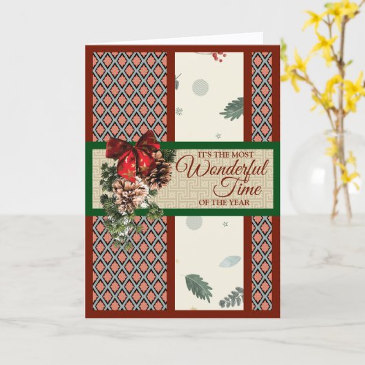 Elegante Persoonlijke Vouwde Kerstkaart Kaart (Gele Bloem)