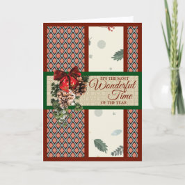 Elegante Persoonlijke Vouwde Kerstkaart Kaart