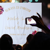 Elegante persoonsnamen datum witgoud bordeaux wandkleed