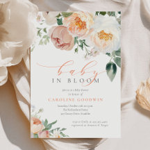 Elegante perzik Baby in bloei meisje Baby shower