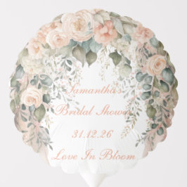 Elegante perzik bloemachtige trouwhete luchtballon ballon