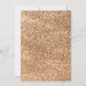 Elegante Perzik Bloemen Glitter Sweet 16 Verjaarda Kaart (Achterkant)