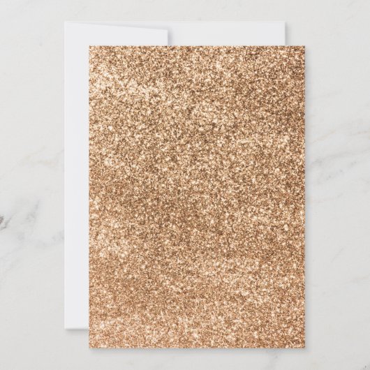 Elegante Perzik Bloemen Glitter Sweet 16 Verjaarda Kaart (Achterkant)