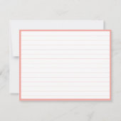 Elegante perzik bloemenrecept Kaart (Achterkant)