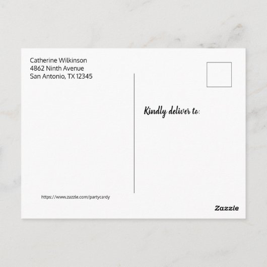 Elegante perzik bloemige bruidsbruiloft uitnodigin briefkaart (Achterkant)
