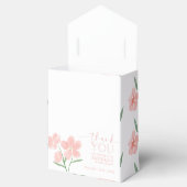 Elegante perzik bloemige bruidsdouche bedankdoosjes (Geopend)