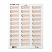 Elegante Perzik Bloemrand Etiket (Full Sheet)