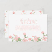 Elegante perzik bloemstuk neem alstublieft een rec informatiekaartje (Voorkant / Achterkant)