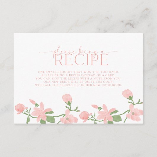 Elegante perzik bloemstuk neem alstublieft een rec informatiekaartje (Voorkant)