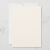 Elegante perzik botanische bloemen bruiloft kaart (Achterkant)