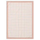 Elegante perzik en grijs geblokt tafelkleed (Voorkant)