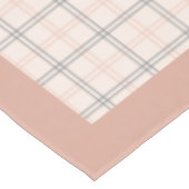 Elegante perzik en grijs geblokt tafelkleed (Gekanteld)