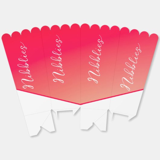 Elegante perzik en roze bedankdoosjes (Ongevouwen)