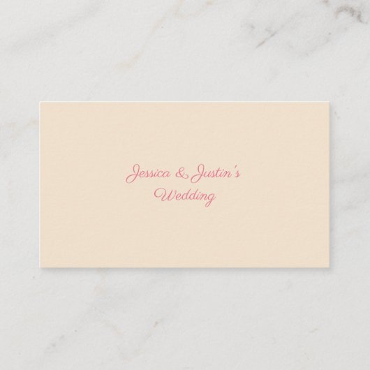 Elegante perzik en roze bloemen bruiloft plaatskaartje (Achterkant)