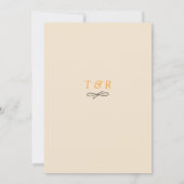 Elegante perzik en roze Waterverf Save The Date (Achterkant)