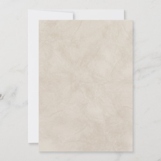 Elegante perzik en salie groene bruiloft uitnodigi save the date (Achterkant)