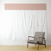 Elegante perzik gestippelde minimalistisch wandkleed (In Situ (horizontaal))