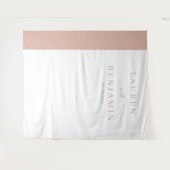 Elegante perzik gestippelde minimalistisch wandkleed (Voorkant (horizontaal))