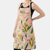 Elegante Perzik Gigis Keuken Lente Bloemen Patroon Schort (Insitu)