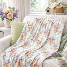 Elegante Perzik Lavendel Lente Bloemige Cottagecor
