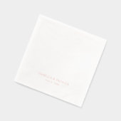 Elegante Perzik Minimalistisch Folie Servetten (Links)