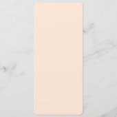 Elegante Perzik Minimalistisch Menu (Achterkant)