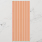 Elegante Perzik Minimalistisch Trouwmenu Menu (Achterkant)