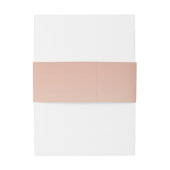 Elegante Perzik Minimalistische Monogram Uitnodigingen Wikkel (Achterkant Voorbeeld)