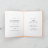 Elegante perzik monogram moderne bruiloft (Binnen)