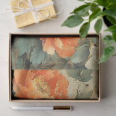 Elegante perzik pioenen Floral Art Decoupage Tissuepapier (Geschenk)