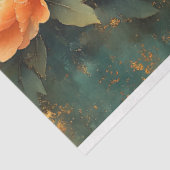 Elegante perzik pioenen Floral Art Decoupage Tissuepapier (Detail)