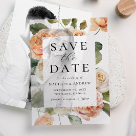 Elegante Perzik Roos bruiloft Save the Date Vellum Uitnodigingen