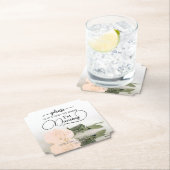 Elegante perzik Roos niet nemen mijn Drink bruilof Kartonnen Onderzetters (Insitu)