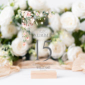 Elegante Perzik Roze Waterverf Bloemenontvangst Acryl Bord